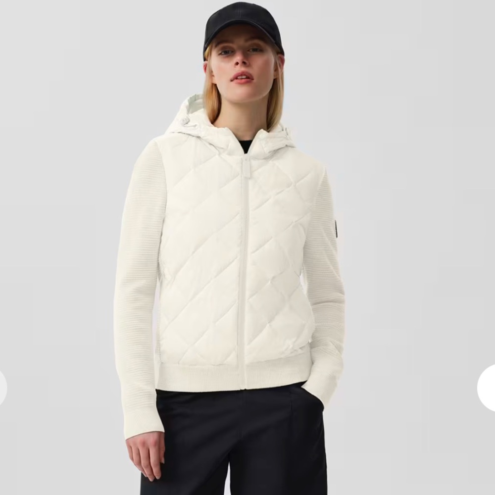 Canada Goose Hybridge quilted and knit hoodie - mist grey NWT
